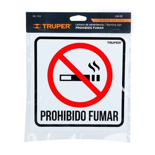 Letrero "no Fumar" 19x19cms Truper